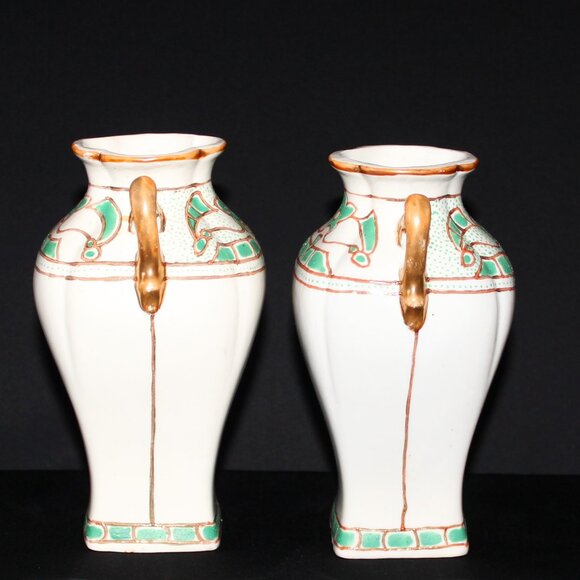 Pair of Vintage Vases with Handles | Bud Vases - Picture 5 of 9